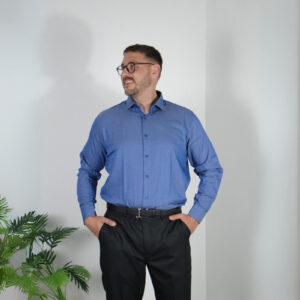 Camisa Social Azul Jeans