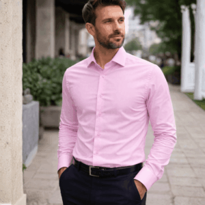 Camisa Social Rosa Clássico